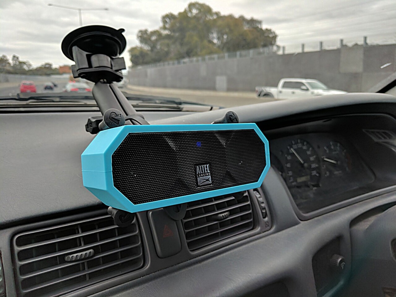 Altec Lansing Jacket H2O: we've been using it in the car, since our ancient stereo doesn't have Bluetooth