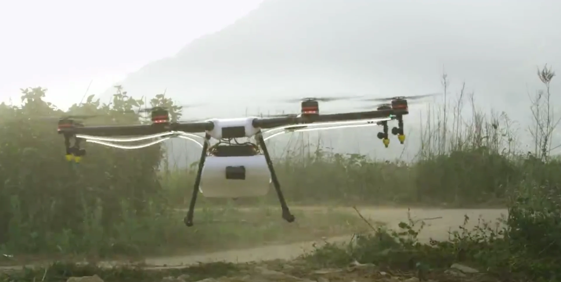 DJI's MG-1 is an eight-rotor drone that is water, dust and corrosion-resistant