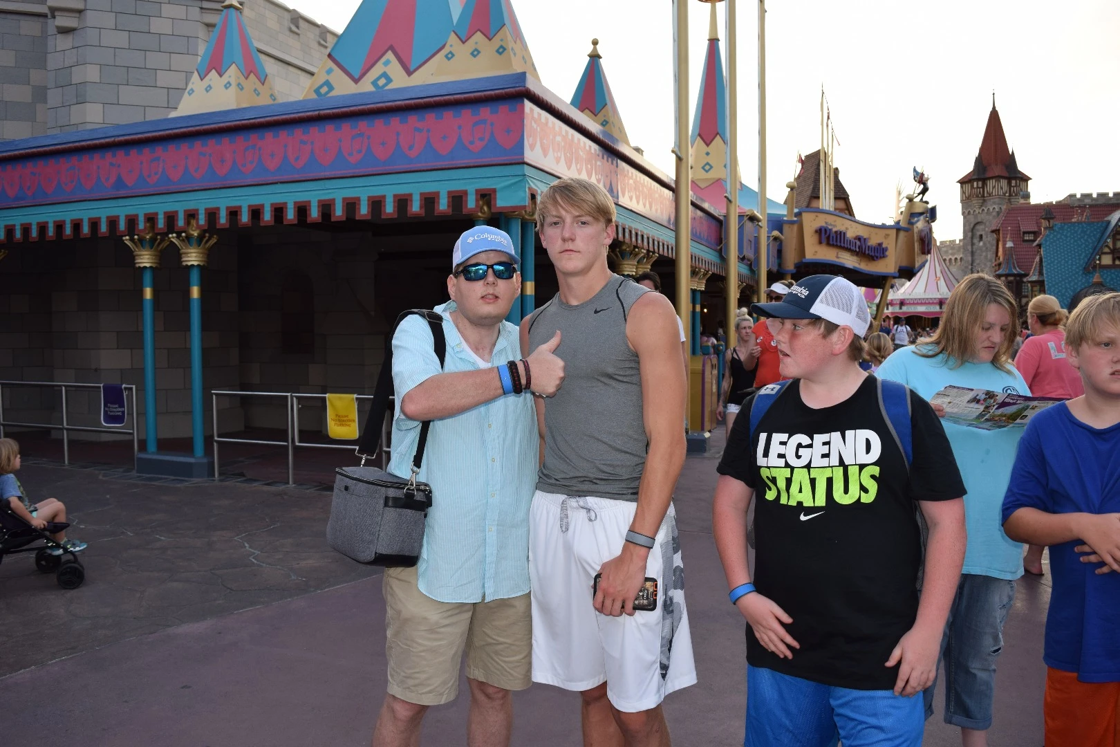 Hardison and family at Disney World