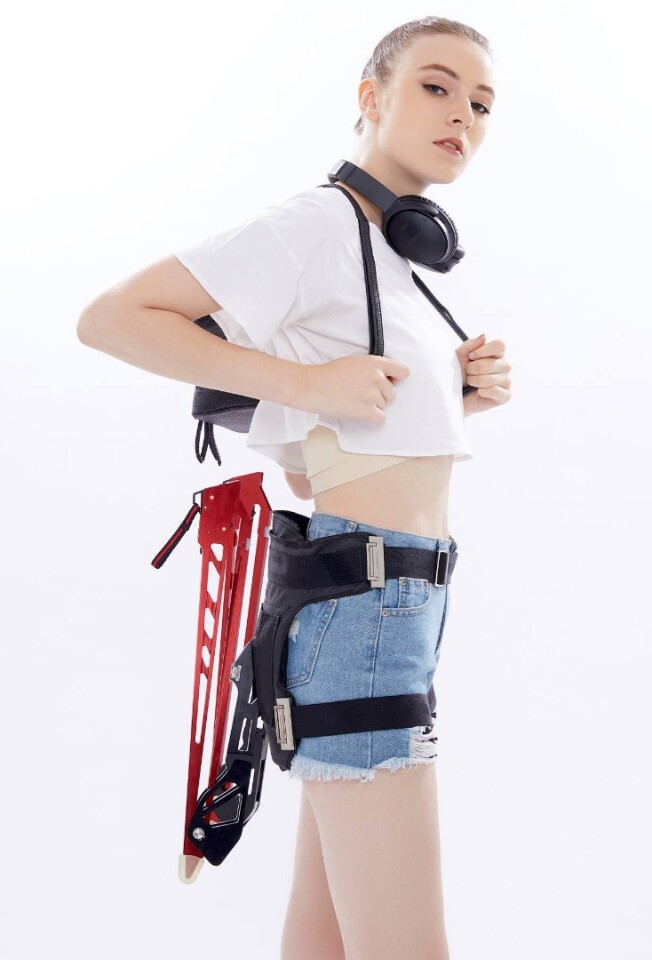 Lex is much like Chairless Chair that we looked at back in March, in that it is essentially a seat that you wear around with you