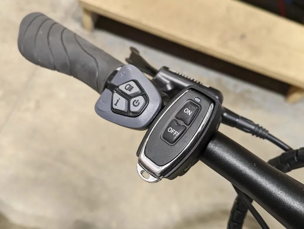 The sweeper's motor is activated by a wireless remote