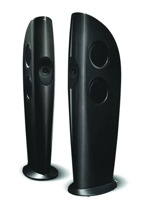 KEF Concept Blade loudspeaker is made from a carbon-fiber, balsa-wood composite found in ultra-high performance cars