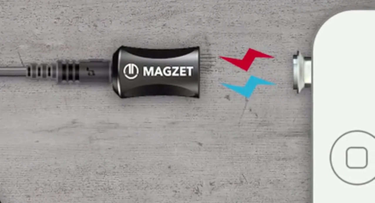 The Magzet allows users to plug in their audio devices with safer, easier-to-use magnets