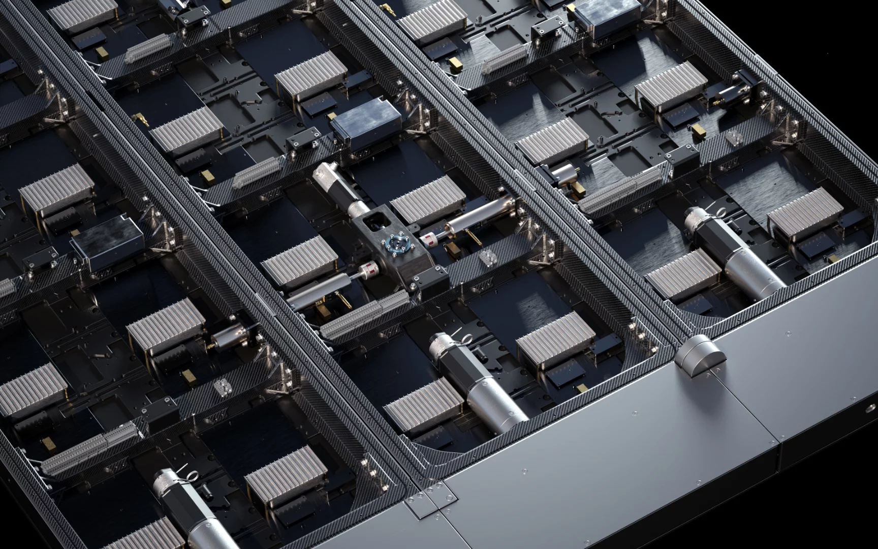 The C Seed 301's seven panels unfold and interlock when the TV is activated,