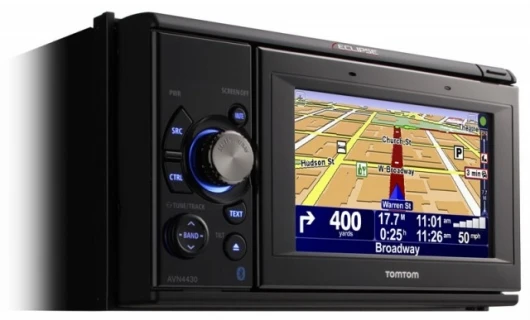 The Fujitsu AVN4430 car entertainment and navigation system
