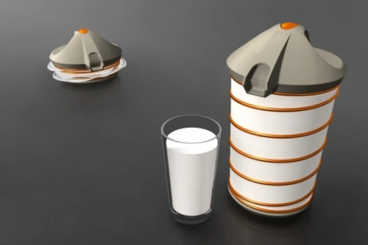 The Fresh shrinking milk jug