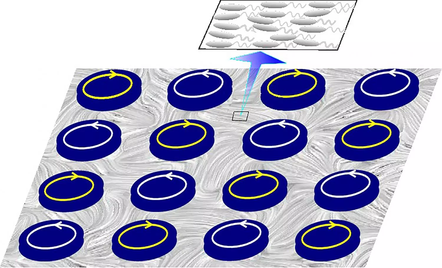 Bacterial suspensions develop chaotic active flows that are normally so disorderly that useful power cannot be extracted from them, but a lattice of microscopic rotors changes this