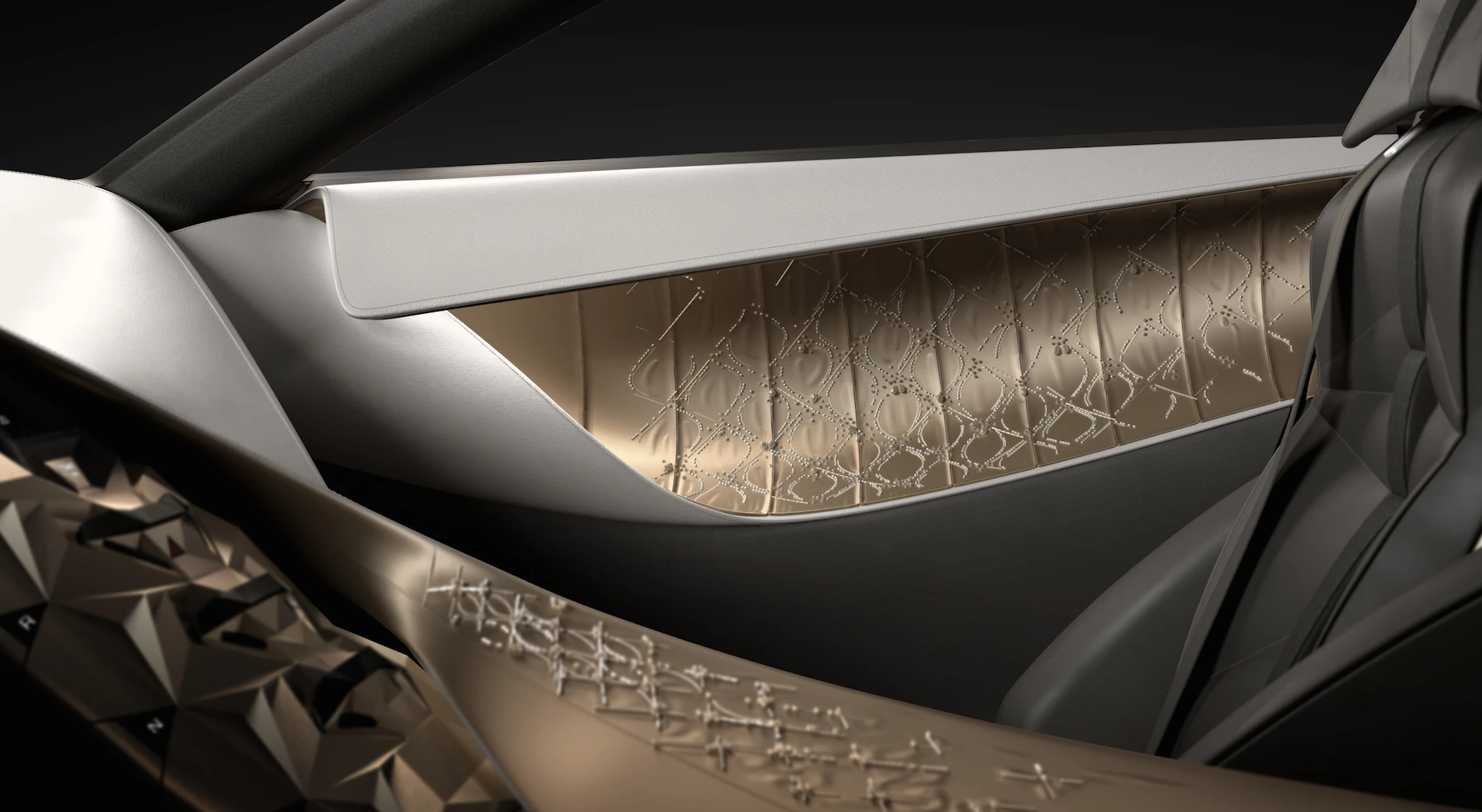 Embroidery is one of the details that makes the DS interior