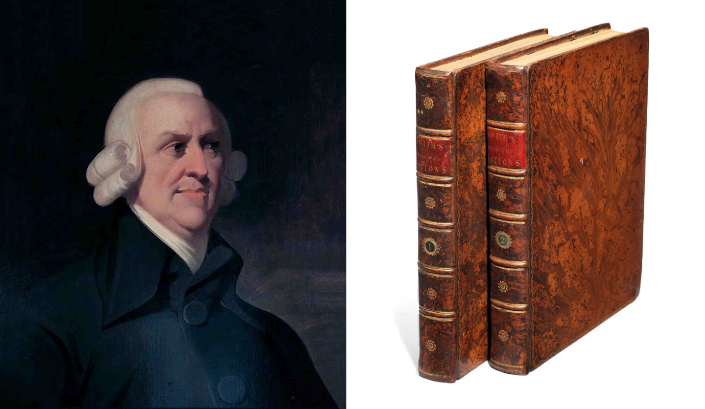 $1,150,270 | An Inquiry into the Nature and Causes of the Wealth of Nations by Adam Smith | Auction House: Christie's | Sale price: £908,750 | Official Estimate: £500,000 to £800,000 | Date of sale: December 12, 2018