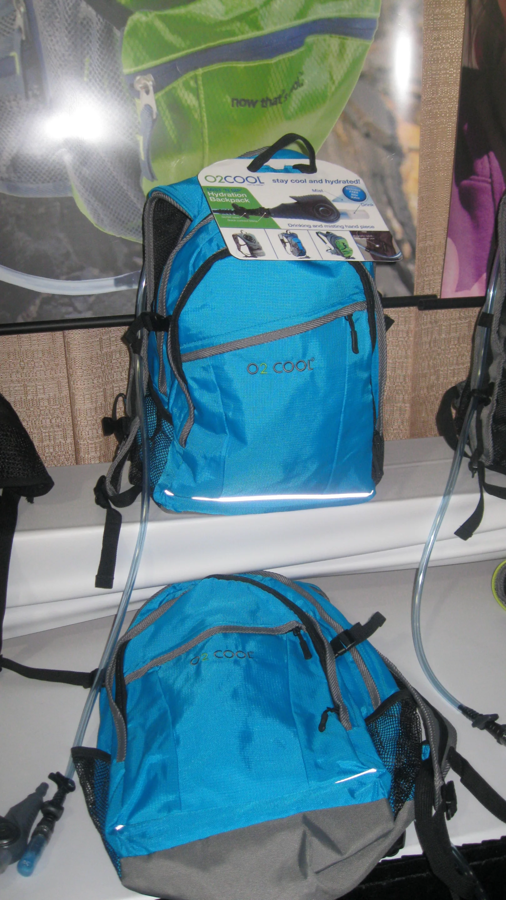 O2 Cool showed its new backpack line at the 2013 Outdoor Retailer Summer Market
