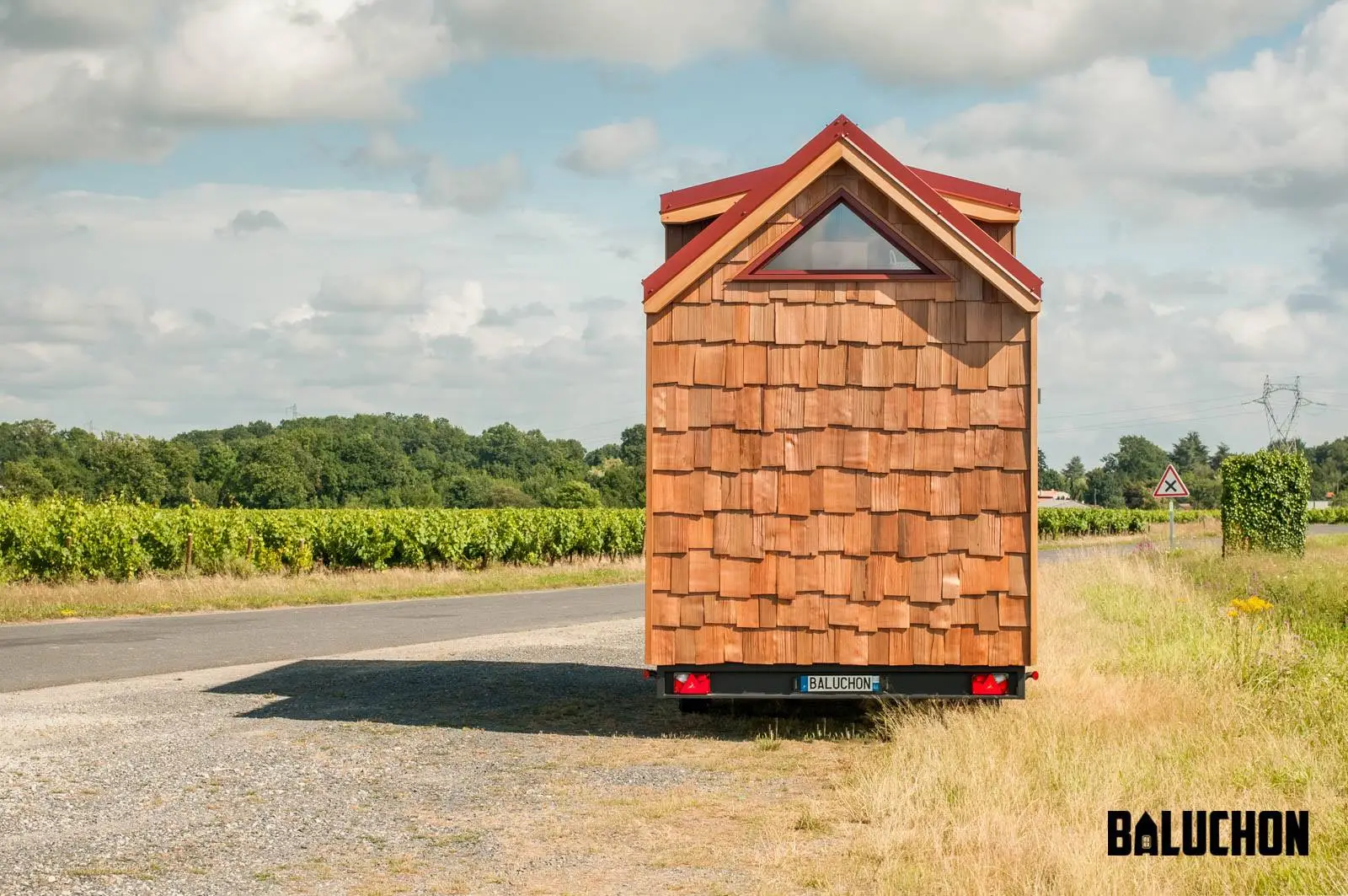 The Pampille is clad in red cedar shingles and poplar