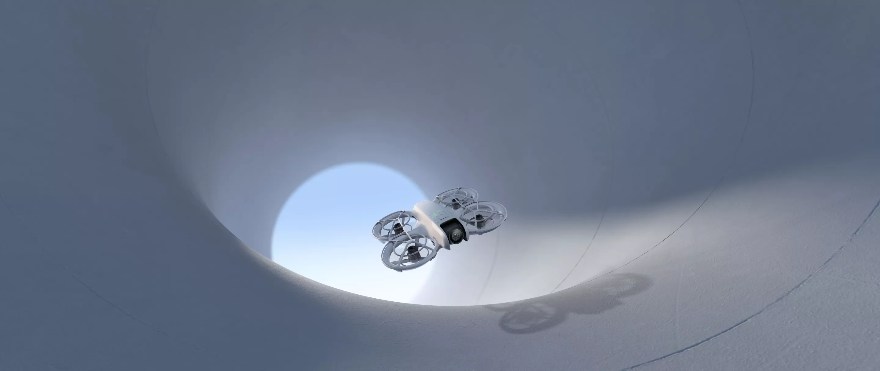 The DJI Neo can easily be operated in tight spaces