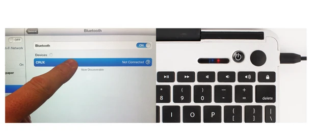 CruxSKUNK connects to your iPad using Bluetooth