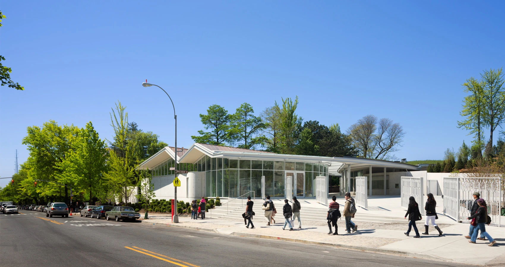 The new Brooklyn Botanical Garden's Visitor Center street entrance