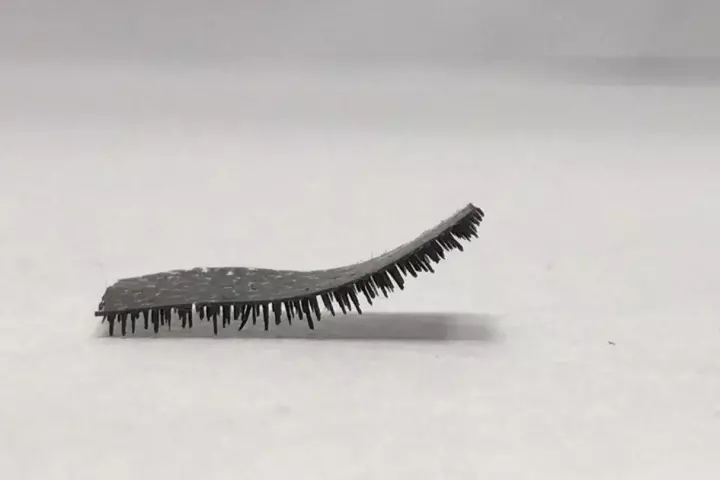 The new robot crawls along like a caterpillar on hundreds of tiny legs