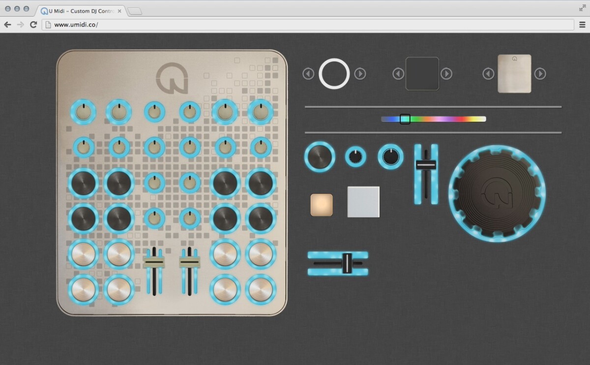 Screenshot of the online umidi creation tool