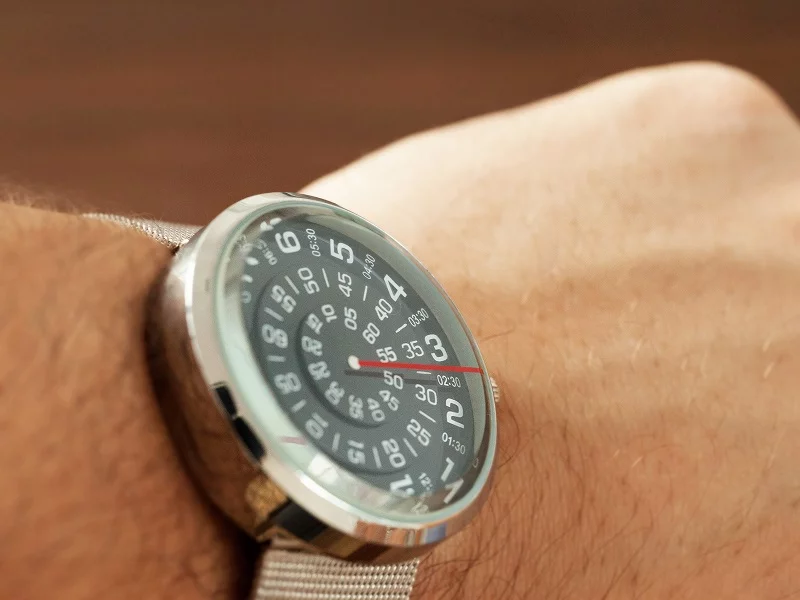 The Visus Watch from Mykonos Design could be a conversation starter thanks to its unusual face design