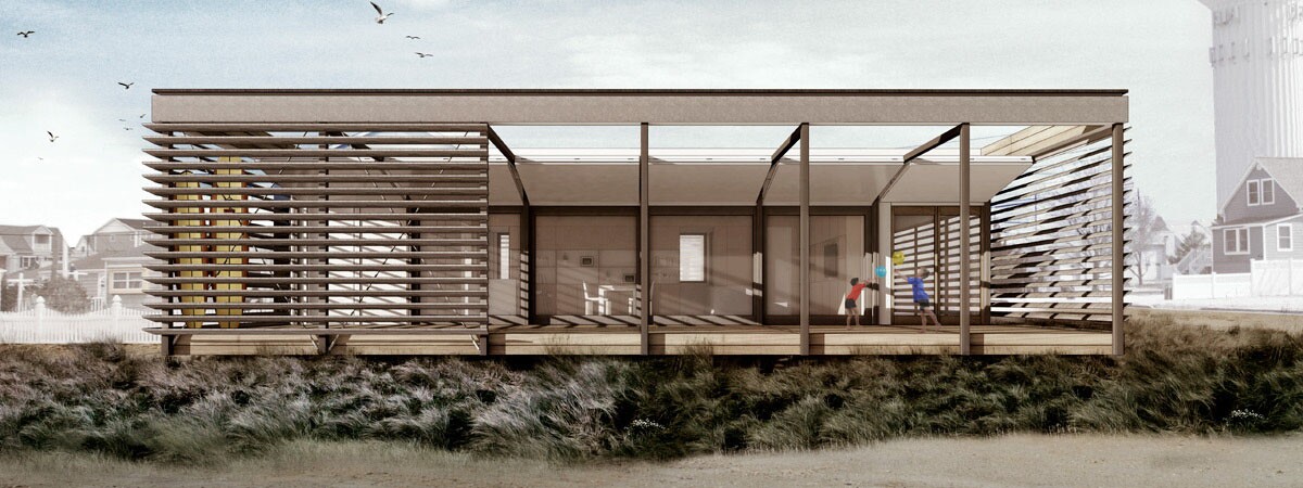 2015 Solar Decathlon 1st Place - Stevens Institute of Technology. SURE House is open to the elements in summer, doubling its living space.