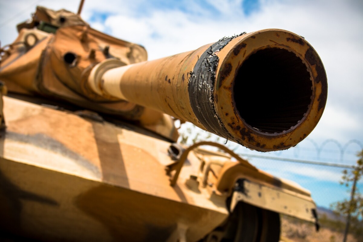 The M60 Patton Tank was built after the M48 Patton as an upgrade to match the Soviets' advancing tank technology. It's the 4th tank to carry the name of General George S. Patton. The M60 Patton's role was that of a Main Battle Tank (MBT). It was equipped with a staggering M68 105mm main gun. It had a top speed of 30 mph and a range of 310 miles before needing fuel. The M60 weighed a mere 46 tons. How'd you like to be staring down all 105mm of barrel on this M60A1?