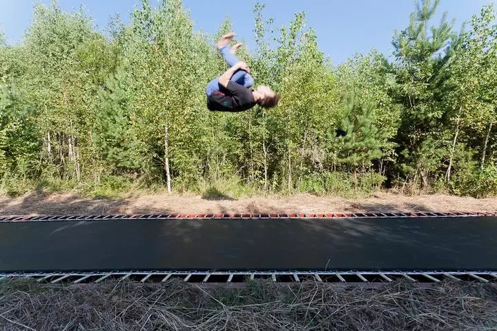 Fast Track is a seemingly endless trampoline road to inspire the child within