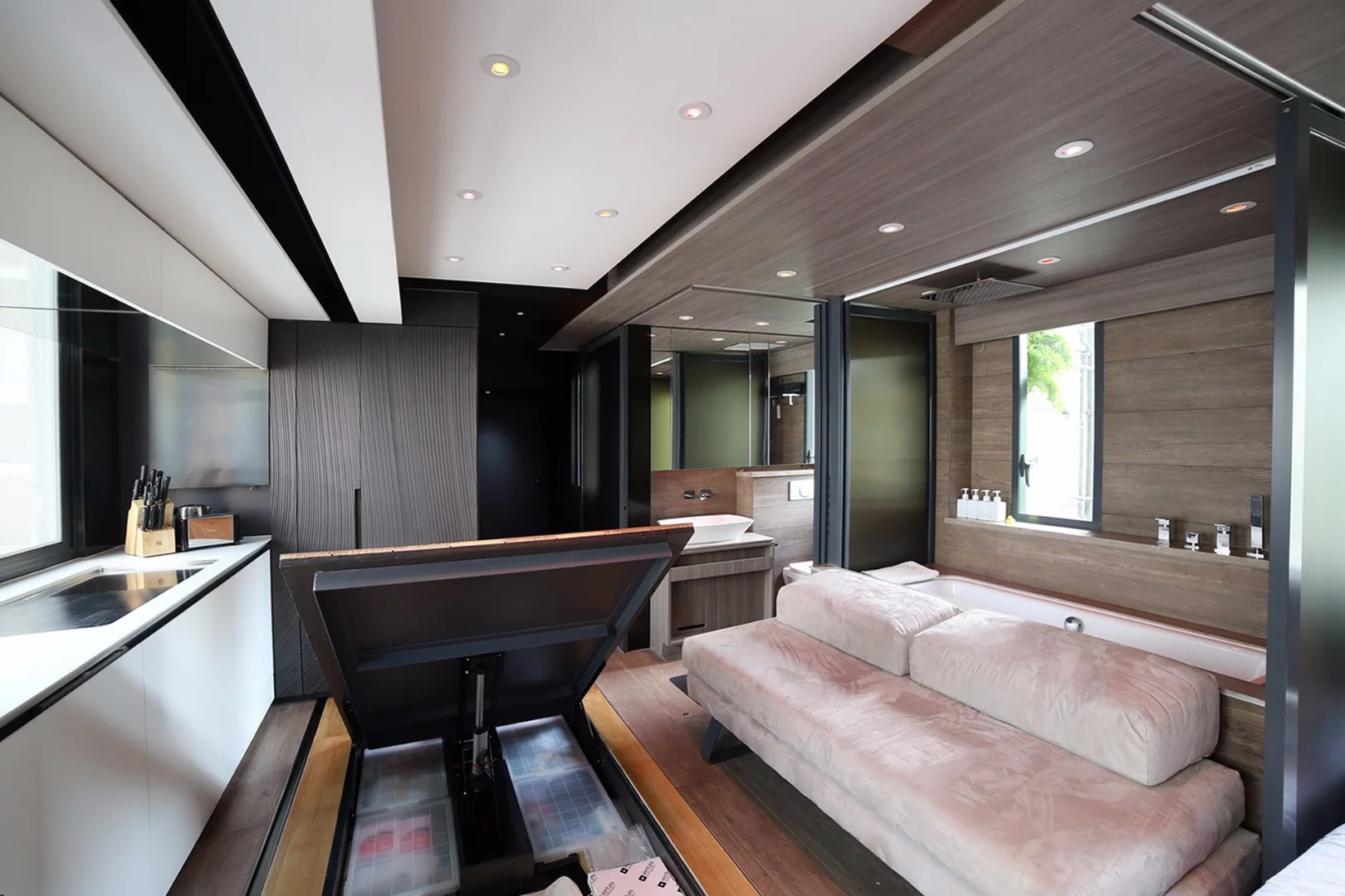 The Small Home Smart Home has storage space under the floor