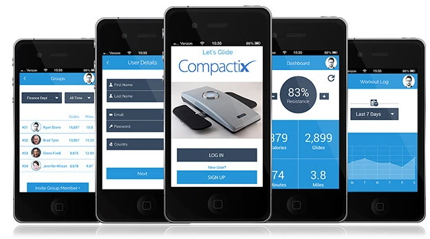 The app also lets you monitor calories burned and distance glided, plus it allows you to monitor your progress over time and to compete against other Glyder users