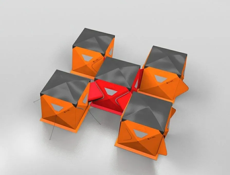 Example Qube campsite set-up