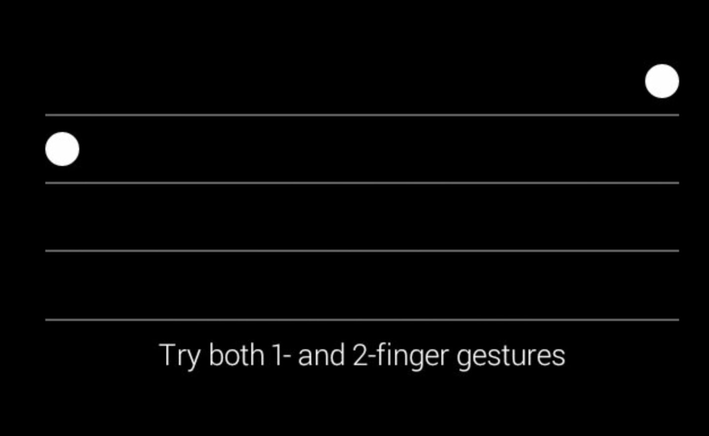 Glass gives you some visual cues when you're setting up your lock screen gestures