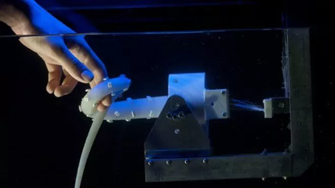 The robotic tentacle, created as part of the Octopus Project (Photo: Massimo Brega)