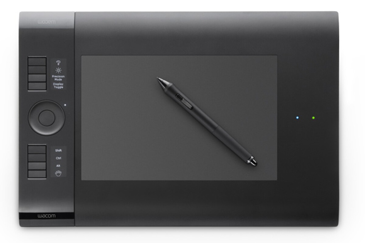 Wacom's Intuos4 Wireless doesn't have any, well, wires