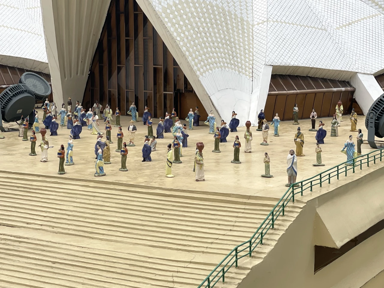 The Sydney Opera House builders even captured the real thing's odd steps, but as for the crowd …