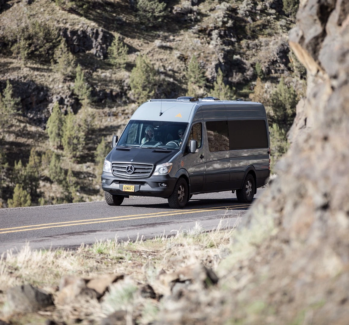 Since Mercedes offers a 4x4 option on the Sprinter, Adventure Wagon kits can serve as the basis of an all-terrain camper van