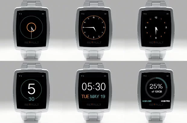ReVault has a number of different faces when used as a watch