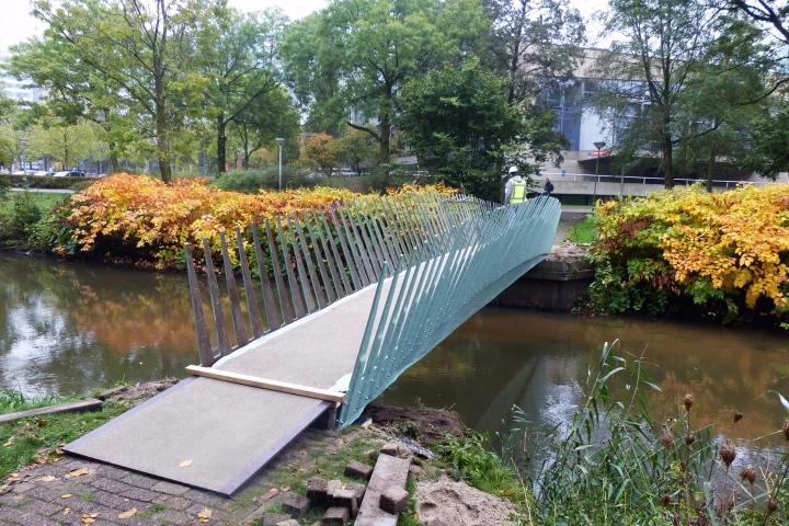 The bridge is made out of hemp and flax fibers as they are materials that are abundantly available