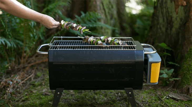 The included hibachi top turns the BioLite FirePit into a grill