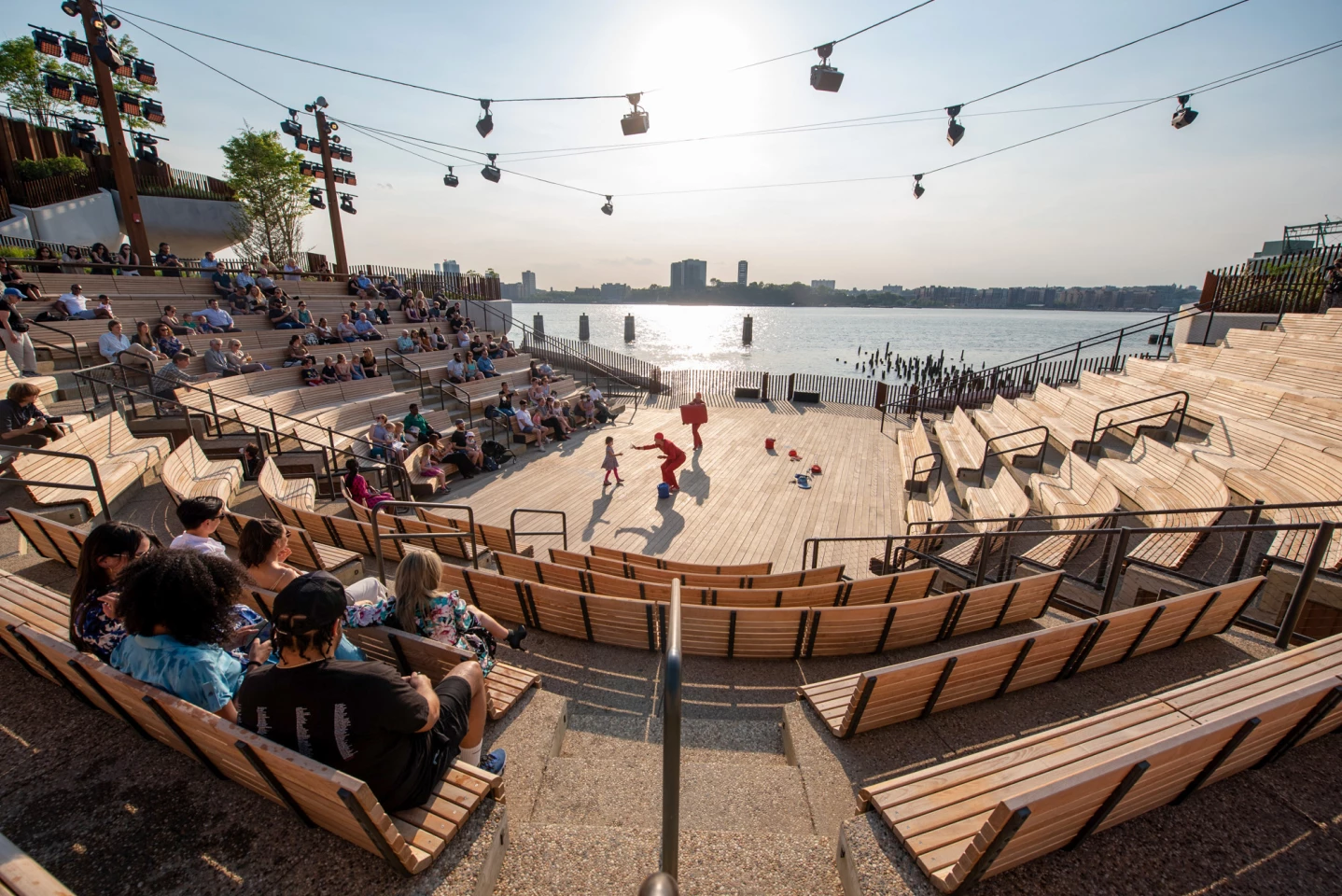 In addition to its greenery, Little Island contains three performance spaces: an acoustically optimized 700-seat amphitheater, a smaller 200-seat spoken word stage, and a flexible venue with a capacity for 3,500