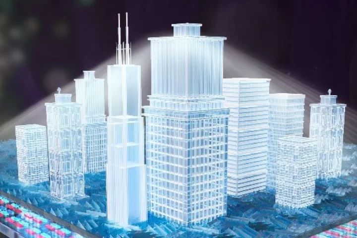 An artist's impression of the new light field 3D display