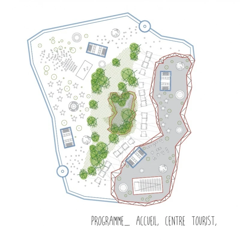 Architectural drawing of the City Sand Tower (Image: Manal Rachidi Oxo Architects and Nicolas Laisné Associes)