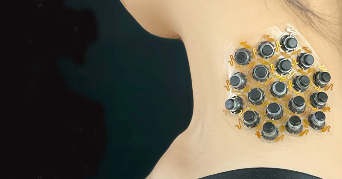 Smart patch buzzes, twists and presses the skin to deliver a sense of touch