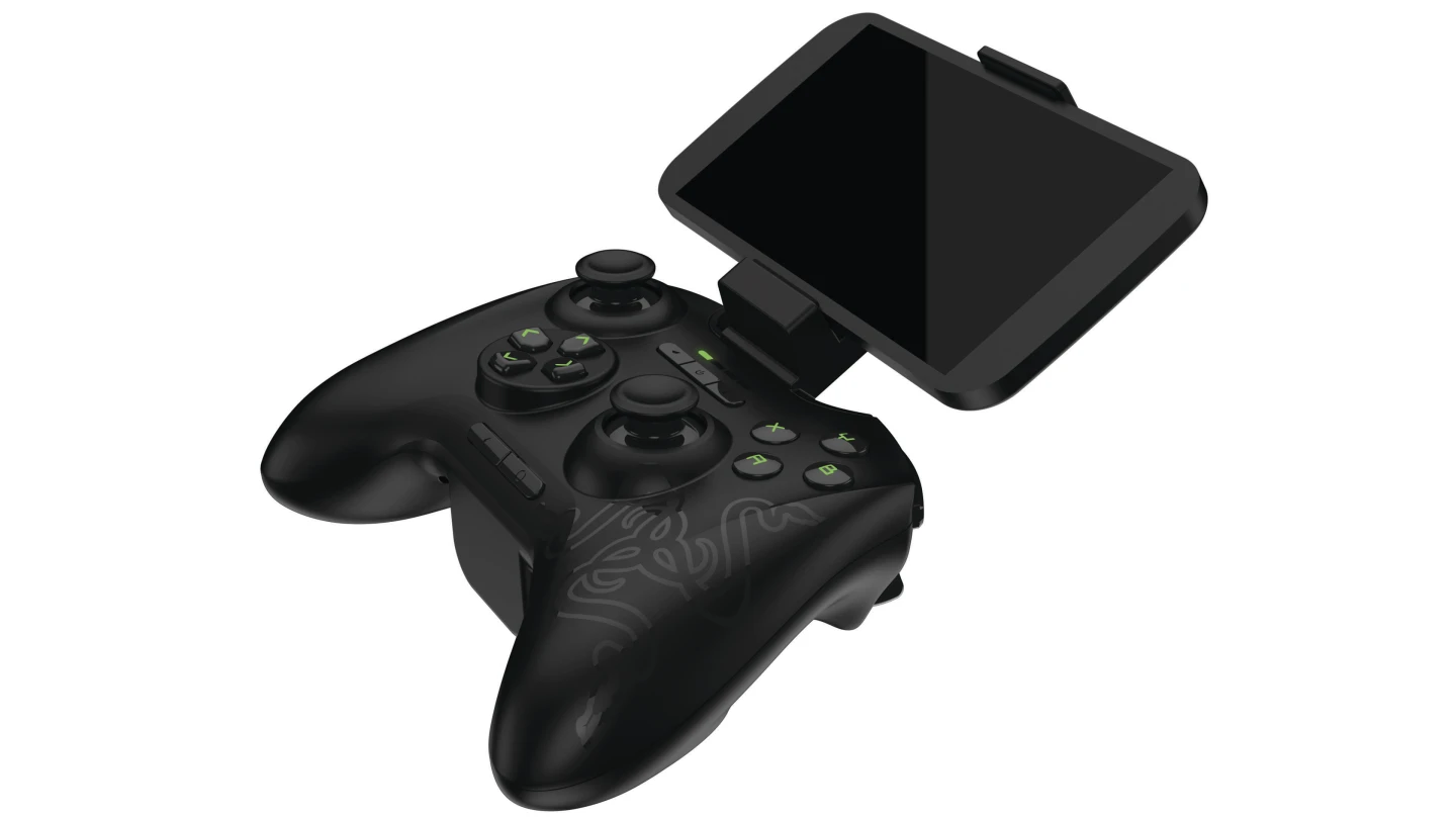 The controller can be paired with a purpose built clip for more comfortable gaming on a smartphone
