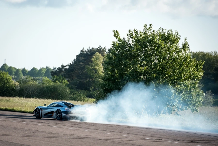 The practice runs that took place at the Koenigsegg test track in Ängelholm, Sweden, on June 8 included an new record-breaking time of 17.95 seconds to reach 300 km/h from a standstill and then bring the car to a halt