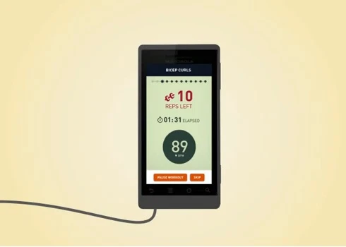 Squid passes the workout data from EMG sensors to a smartphone-based appliacation