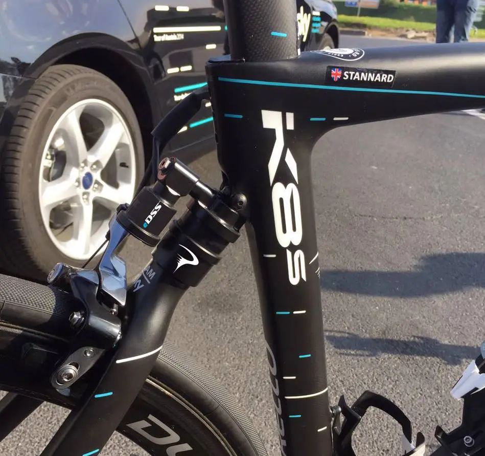 An eDSS 2.0 prototype, incorporated into the top of the seat stays