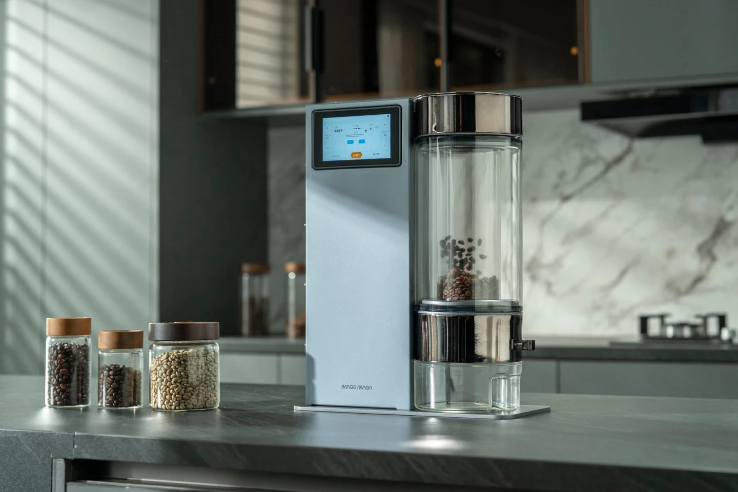 Mago Maga's Roma-X makes it easy to consistently roast specialty coffee beans to your exact preferences