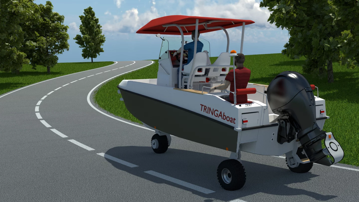On the street, the Tringa will be able to drive up to 10 mph, so it's really limited to rolling through coastal neighborhoods to the water