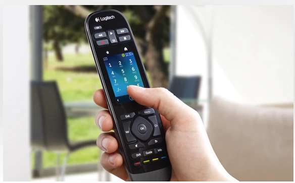 The number pad on the Harmony Touch is on the touchscreen