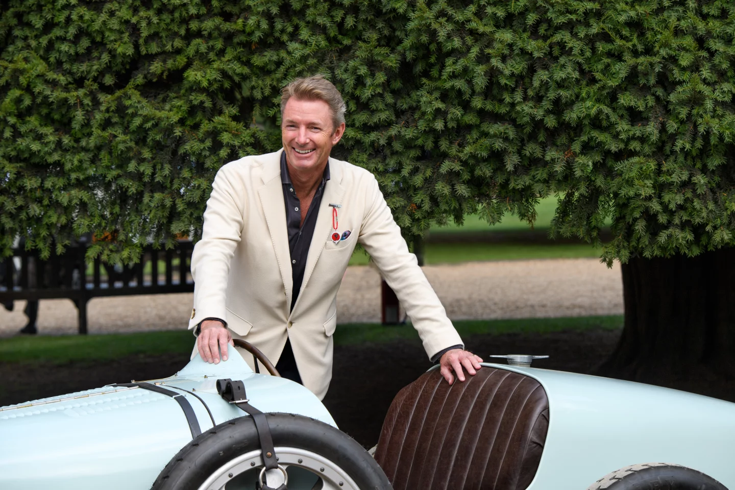 This Bugatti Type 35 was ordered new by the legendary "Bentley Boy", Glen Kidston. In 2016, after having lived a goodly portion of its life in Australia, it was purchased by a new owner who then thoroughly restored it to its current concours condition. The new owner is Simon Kidston, classic car dealer and collector, and nephew of its first owner.