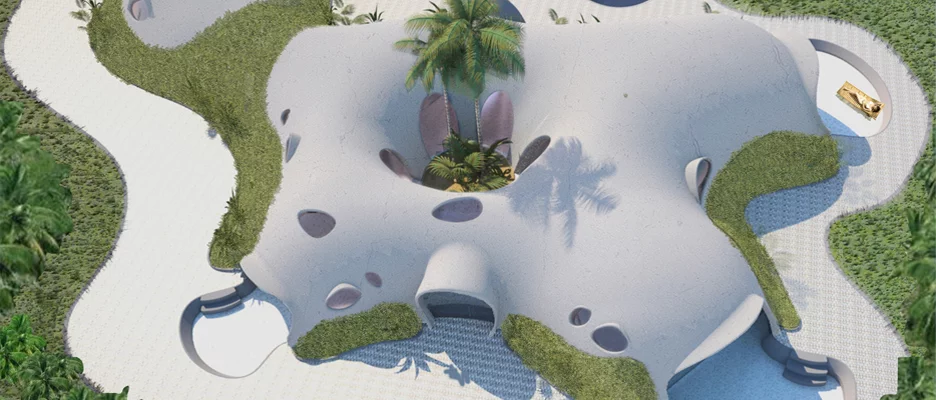 The company claims that the Binishells use half the resources of comparable traditional buildings, cost half as much, use half the energy and can be constructed three times faster