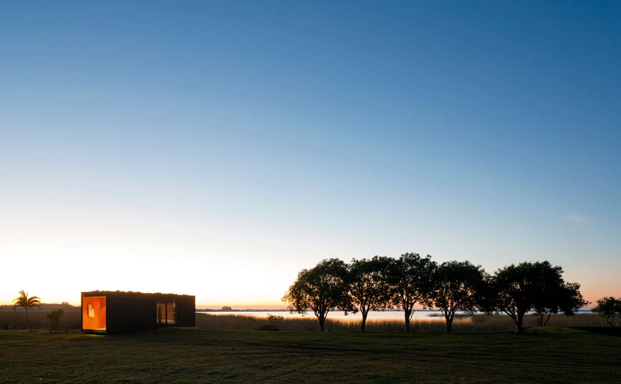 The Minimod home sports a modular interior layout that includes four living space (Photo: Leonardo Finotti)
