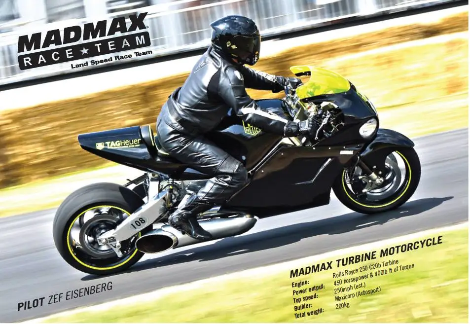 The Madmax race bike about to break its first speed record in 2014
